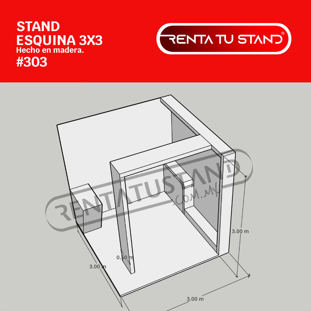 Stand esquina 3x3 #303