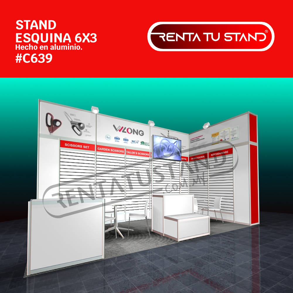 Stand 6x3 en aluminio #639 esquina