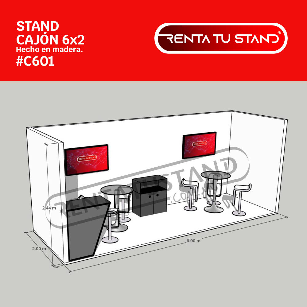 Stand hecho en madera de 6x2 #601