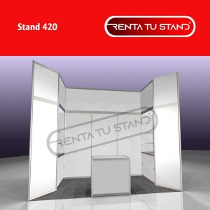 Stand de aluminio 4x2 Cajon #419 en Renta Tu Stand
