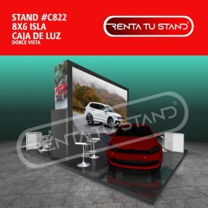 Stand C822 custom isla 8x6 caja de luz