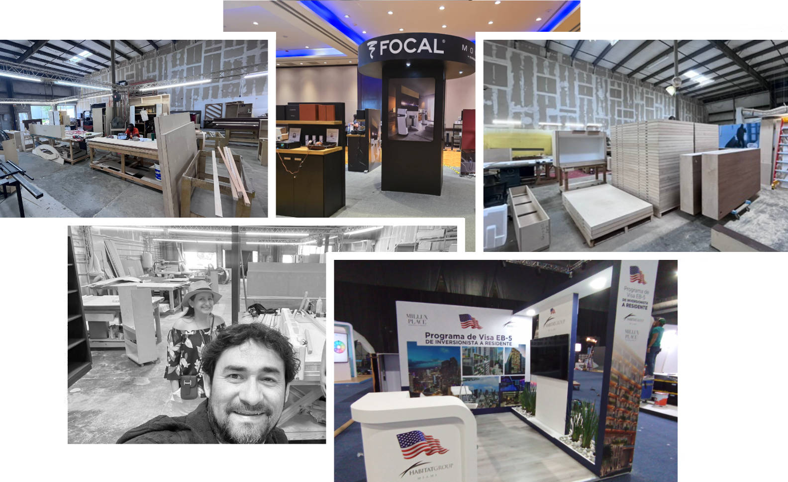 Bodega Orlando para renta de stands de madera.