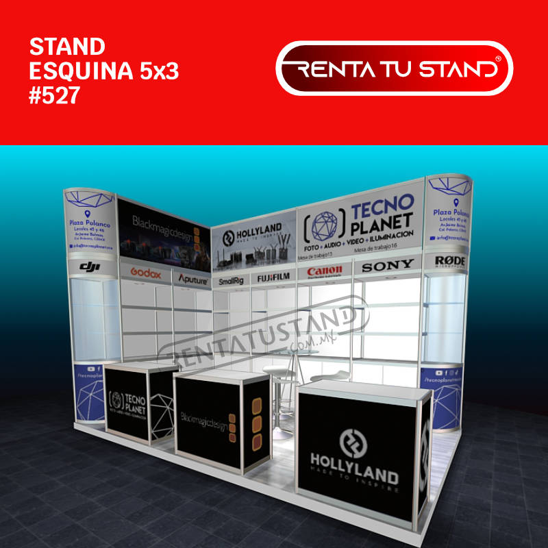Stand 5x3 esquina en aluminio #527