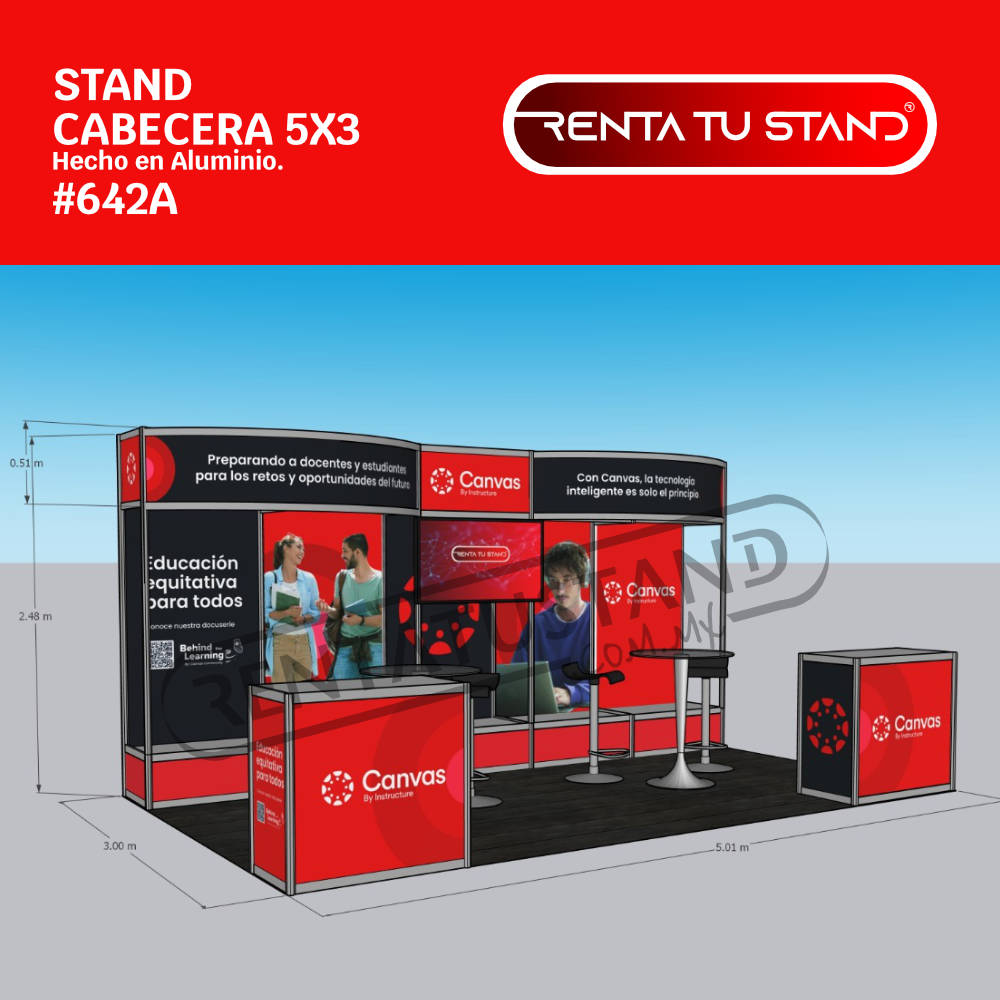 Stand 5x3 cabecera en aluminio #642A