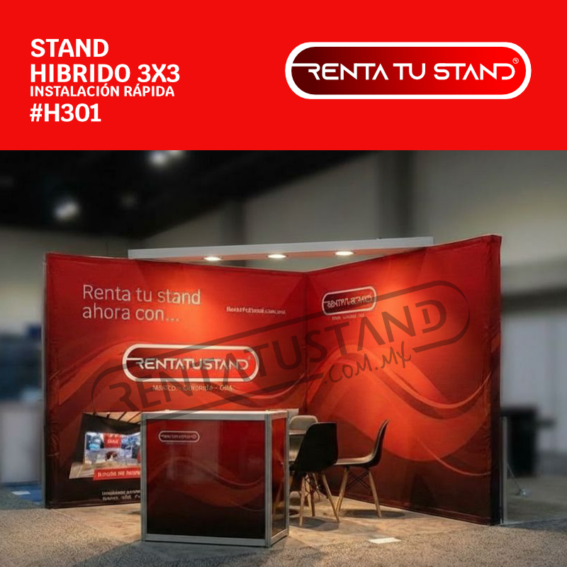 Stand esquina híbrido 3x3 #h301